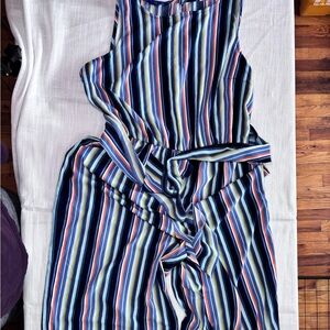 Apt. 9 Multicolor Striped one piece jumpsuit